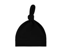 Cenifin Tissu doux Bonnet Bébé Coton Respirant Chapeau d'hôpital Couleur fixe/Belles Capuchons à pression pour nourrisson 0-24 mois Nouveau-né Chapeau réglable, Noir , taille unique