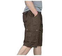 Cenlang Combinaison Short Pantalon Homme avec éLastique à La Taille Shorty Chair Shorts Baggy Homme Bermuda De Travail Short De Travail en Lin