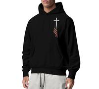 Cenlang Sweat à Capuche Pull Homme Col V Cachemire Sportswear Homme Sweat Sweatshirts Mode Veste en Jean for The Culture Hoodie Veste Americaine Action Et Reaction Light Effectpolaire Hiver Pull Noir