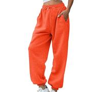 Cenlang Women's Sweatpants Petite Length Pockets Pants Casual Workout Athletic Joggers Waist Short Boxe Bleu