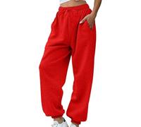 Cenlang Women's Sweatpants Petite Length Pockets Pants Casual Workout Athletic Joggers Waist Short Boxe Bleu