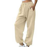 Cenlang Women's Sweatpants Petite Length Pockets Pants Casual Workout Athletic Joggers Waist Short Boxe Bleu