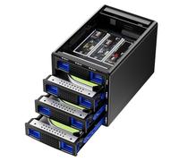 CENMATE Boîtier de disque dur hybride 3 x 3,5 HDD + 3 x M.2 NVMe pour disque dur SATA HDD/SSD de 2,5/3,5", clé M/B + M Key 2230/42/60/80/110 M.2 SSD avec câble USB A/C 3.2, boîtier de disque dur 3,5