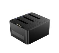 CENMATE Station d'accueil pour Disque Dur, Station d'accueil 3 Baies pour SATA SSD/HDD 2,5/3,5, Câble USB 3.0 A/C, Prise en Charge du Remplacement à Chaud