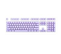 CENMEN 1 de clavier mécanique à double peau, capuchon transparent au lait, PBT, plastique gelée crème sur mesure (violet clair)