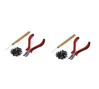 CENMEN 2 x kit d'outils pour extensions de cheveux + perles micro-liens