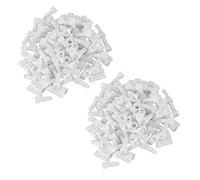 CENMEN 200 pcs Borne de connecteur de conduit de jauge de couverture de curling fermee de 22-16 GA AWG (Blanc)