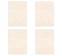 CENMEN 4pièces 7.8X5.9 Pouces Fond de Panier en Bois Naturel, Base en Bois de Panier au Crochet Vierge Rectangle pour Les Fournitures de Tissage de Panier de Bricolage