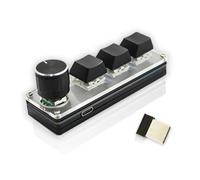 CENMEN Clavier personnalisable sans 3 avec connexion USB 2,4G en 2 modes. Multi-Function interchangeables à chaud.