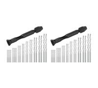 CENMEN Ensemble de forets manuels avec 50 mini forets hélicoïdaux pour modèle, bricolage, fabrication de bijoux