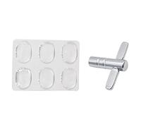 CENMEN Gel d'amortissement de tambour Lot de 6 avec une clé d'accordage d'un tambour Paquet 1