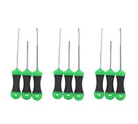 CENMEN Kit de 9 aiguilles d'appât pour pêche à la carpe - Outil de gréement pour la fabrication de bas de ligne - Accessoires pour la pêche à la carpe