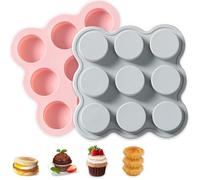 CENMEN Kit Moule à oeufs pour Air Fryer Réutilisable, Moule à Muffin pour Air Fryer Antiadhésif, Set de Mini Moules à Muffins pour Air Fryer, Micro-ondes, Four, Vapeur