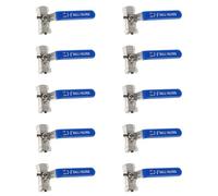 CENMEN Lot de 10 robinets à boisseau sphérique femelle/femelle à levier de 1,27 cm en acier inoxydable 316 WOG1000