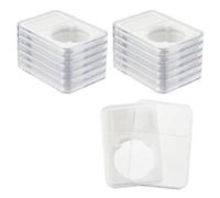 CENMEN Lot de 14 présentoirs en plastique pour pièces de monnaie - 37 mm - Blanc - Facile à installer et à utiliser