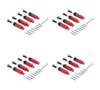 CENMEN Lot de 16 pièces en alliage pour pick-up 1:16 C-14 C-24 Pickup Crawler Demi-camion RC Car Spare Parts,Rouge