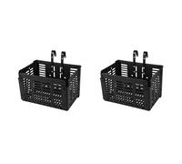CENMEN Lot de 2 paniers de vélo arrière pliables, noir, 31,5 x 22,5 x 20,5 cm (ouvert) - Paniers universels pour vélo