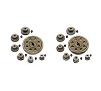 CENMEN Lot de 2 pignons de moteur 64T 11184 en métal pour voiture RC 1/10 Amax Redcat Exceed 94111