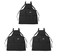 CENMEN Lot de 3 tabliers de coiffeur professionnels imperméables pour coiffure, shampooing, coupe de cheveux, outil de salon de coiffure Noir