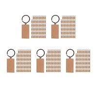 CENMEN Lot de 300 porte-clés vierges en bois pour faire soi-même des cadeaux