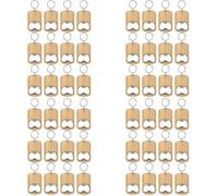 CENMEN Lot de 48 décapsuleurs en bois avec décapsuleur, décapsuleur, gravure sur bois, porte-clés pour la maison et la cuisine