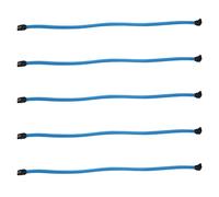CENMEN Lot de 5 câbles de données 50 cm 3.0 III Sata3 7 broches Câble de données Ssd 6 Go/s Câble de données de disque dur Hdd avec en nylon Version supérieure (bleu)
