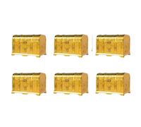 CENMEN Lot de 6 coffres au trésor de pirates décoratifs - Boîte à bijoux - Grande taille