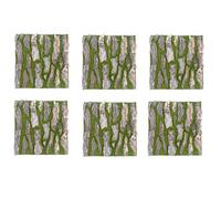 CENMEN Lot de 6 fausses écorces d'arbre artificielles pour décoration d'égout de maison, mousse verte, décoration de mariage, plantes artificielles-B