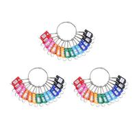 CENMEN Organisateur de clés portable en métal avec 60 crochets à ressort et étiquettes avec anneau et fenêtre d'étiquettes