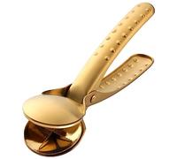 CENMEN Pince à châtaignes 2 en 1 en acier inoxydable - Pince à noix - Casse-noix en métal - Coupe-bol - Gadgets - Outils de cuisine - Doré