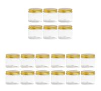 CENMEN Pot en Plastique de 18 PièCes avec Couvercle, Pot Transparent avec Couvercle, Pot en Plastique, RéCipient de Stockage CosméTique, Pot de Stockage de Slime