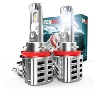 Cenmoll H11 Ampoule de phare LED, 90W 18000lm 500% de luminosité Illumination à 360 degrés H8 H9 H11 Ampoule de phare Canbus sans erreur 6500K Blanc Design sans fil tout-en-un, Lot de 2
