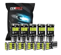 Cenmoll T10 501 W5W Ampoule LED IceBlue, Super Bright 168 194 501 W5W Ampoules LED Canbus sans erreur pour liseuses intérieures Plaque d'immatriculation Lumières dôme Lumières latérales, Lot de 10