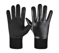 CENMOO Gants d'équitation d'hiver, coupe-vent pour écran tactile, gants de cyclisme d'hiver, gants de course chauds, gants d'hiver avec nœud, gants de moto antidérapants pour le ski, la randonnée