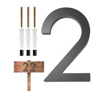 CENMOO Numéros de maison pour l'extérieur - Numéros des boîtes aux lettres antirouille brillantes acryliques à la mode - Numéro noir mobile pour clôtures, boîtes aux lettres, routes, murs, maisons