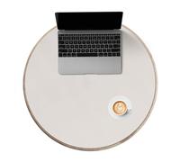 CENNBIE Sets de table ronds en cuir de liège - Convient comme nappe de table basse de salle à manger (60 cm, crème)