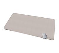 CENNBIE Tapis de Bureau en Cuir PU, 100x50cm Sous Main Antidérapant Étendu, Tapis de Souris Imperméable pour le Bureau et la Maison, Crème