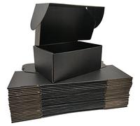 Cenoid Carton Emballage Colis 23 x 15 x 10 cm Petit Format, Lot de 25 Boîtes d'expédition Cadeaux Postal (noires)