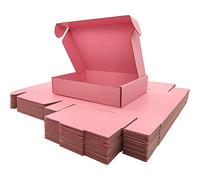 Cenoid Carton Emballage Colis 23 x 15 x 5 cm Petit Format, Lot de 25 Boîtes d'expédition Cadeaux Postal (rosa)