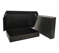 Cenoid Carton Emballage Colis 28 x 20 x 5 cm Petit Format, Lot de 25 Boîtes d'expédition Cadeaux Postal (noires)