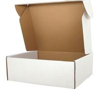 Cenoid Carton Emballage Colis 30 x 20 x 8 cm Grand Format, Lot de 20 Boîtes d'expédition Cadeaux Postal (blanc)