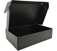 Cenoid Carton Emballage Colis 30 x 20 x 8 cm Grand Format, Lot de 20 Boîtes d'expédition Cadeaux Postal (noires)