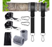 CENOVE Hamac Sangles, 2 Set Sangle Balancoire Suspendu 2x150CM Ultra Résistant avec D-Ring et Coussin Plus épais, Deux Crochets Mousquetons Charge Max 500KG pour Hamac et Balancoire de Jardin