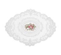 CENPEK 2 Pièces Rétro Dentelle Napperons Crochet Napperons Napperons De Table Brodés À La Main Tapis De Table 12X16 Pouces