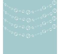 CENPEK 4 guirlandes plates sous la mer avec bulles pour petite sirène, décorations de fête transparentes flottantes à suspendre, serpentins de bulles de piscine, océan, fête de mariage