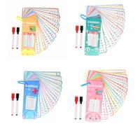 CENPEK 4 Pièces Tables D Addition Multiplication Soustraction Division pour Enfants Cartes Flash Tables Cartes Flash Mathématiques Salle De Classe École À La Maison