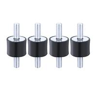 CENPEK 4pcs M6 20 * 15 Supports de Bobine en Caoutchouc Anti-Vibration Isolateur Amortisseur Amortisseur avec Double Filetage mâle Goujons à vis pour compresseurs d'air Moteurs Diesel Moteurs