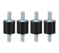 CENPEK 4pcs M8 30 * 20 Supports de Bobine en Caoutchouc Anti-Vibration Isolateur Amortisseur Amortisseur avec Goujons à Double Filetage mâle pour compresseurs d'air Moteurs Diesel Moteurs à Essence