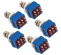CENPEK 5 pièces 9 Broches 3PDT effecteur Bouton Brosse boîte Vrai contournement Guitare Effets pédale boîte Stomp Pied Interrupteur en métal