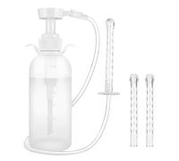 CENPEK Douche vaginale réutilisable avec 3 Buses 300 ML Système de Nettoyage Vaginal féminin Douche anale Kit Portable Lavement à Pression Manuelle pour Hommes et Femmes